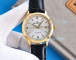 Replica Jaeger leCoultre Master Ultra-Thin Yellow Gold Case White Dial Watch 40MM